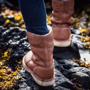 Duckfeet Arhus Unisex Wool-lined pebbled leather boot size 39